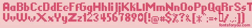 LLPIKSEL Font – Red Fonts on Pink Background