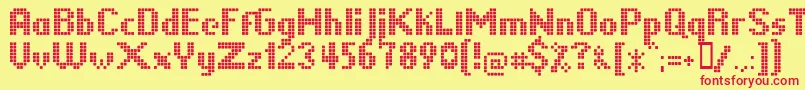 LLPIKSEL Font – Red Fonts on Yellow Background