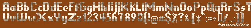 フォントLLPIKSEL – 茶色の背景に白い文字