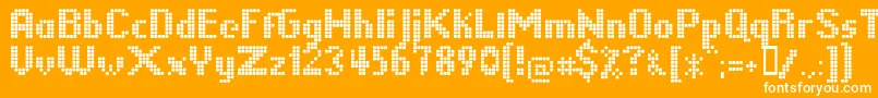 LLPIKSEL Font – White Fonts on Orange Background