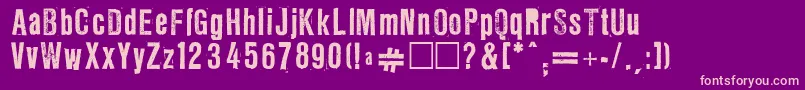 LLRG Font – Pink Fonts on Purple Background