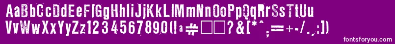 Police LLRG – polices blanches sur fond violet