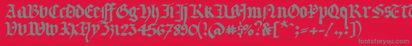 LLTERG   Font – Gray Fonts on Red Background
