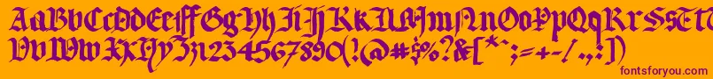 LLTERG   Font – Purple Fonts on Orange Background