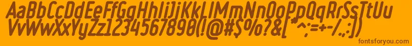 RulerHeavyItalic Font – Brown Fonts on Orange Background