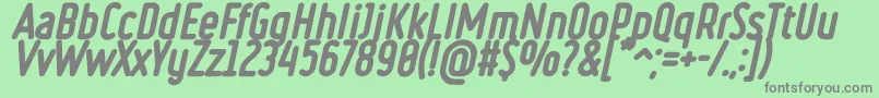 RulerHeavyItalic Font – Gray Fonts on Green Background