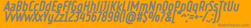 RulerHeavyItalic Font – Gray Fonts on Orange Background