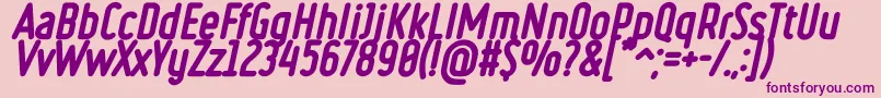 RulerHeavyItalic Font – Purple Fonts on Pink Background