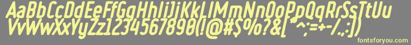 RulerHeavyItalic Font – Yellow Fonts on Gray Background