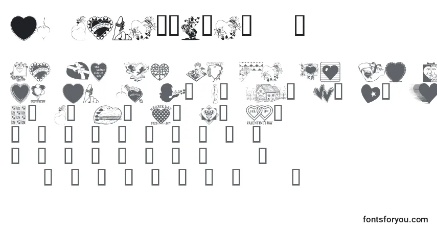 Czcionka LM Valentines  1 – alfabet, cyfry, specjalne znaki