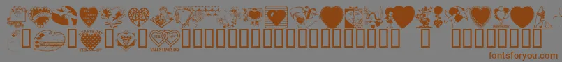 LM Valentines  1-fontti – ruskeat fontit harmaalla taustalla