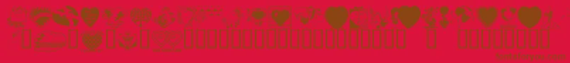 LM Valentines  1 Font – Brown Fonts on Red Background