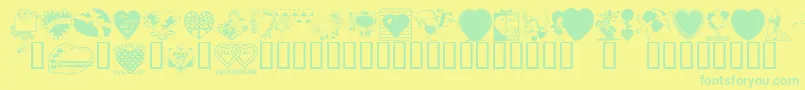 More about LM Valentines 1 Font LM Valentines 1 Font – Green Fonts on Yellow Background