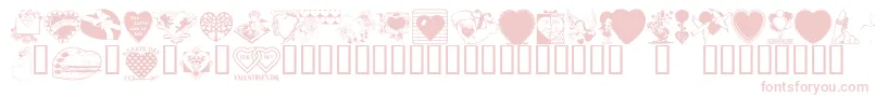 LM Valentines  1 Font – Pink Fonts on White Background