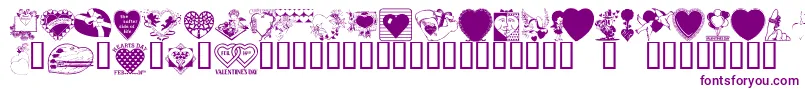 Police LM Valentines  1 – polices violettes sur fond blanc