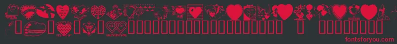 LM Valentines  1 Font – Red Fonts on Black Background