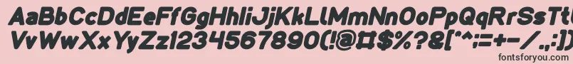 Fonte LMAO Bold Italic – fontes pretas em um fundo rosa