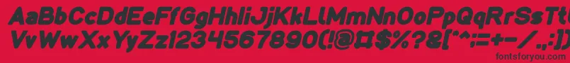 LMAO Bold Italic Font – Black Fonts on Red Background