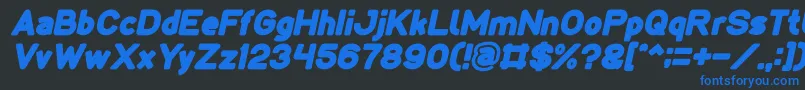 LMAO Bold Italic Font – Blue Fonts on Black Background