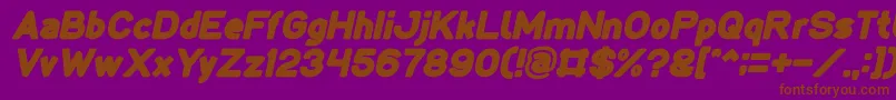 fuente LMAO Bold Italic – Fuentes Marrones Sobre Fondo Morado