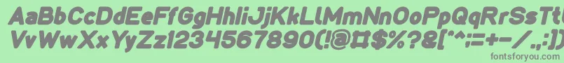 LMAO Bold Italic Font – Gray Fonts on Green Background