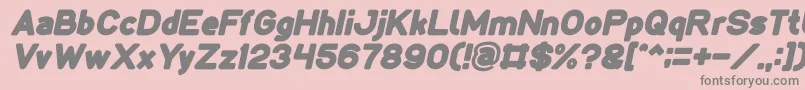 Fonte LMAO Bold Italic – fontes cinzas em um fundo rosa