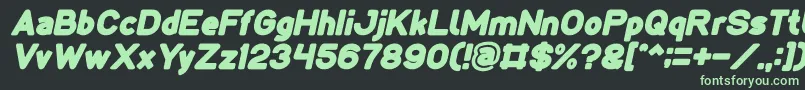 LMAO Bold Italic Font – Green Fonts on Black Background