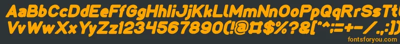 Шрифт LMAO Bold Italic – оранжевые шрифты на чёрном фоне