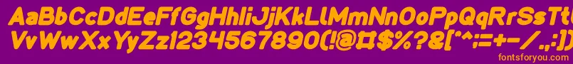 LMAO Bold Italic Font – Orange Fonts on Purple Background