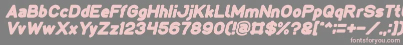 LMAO Bold Italic Font – Pink Fonts on Gray Background