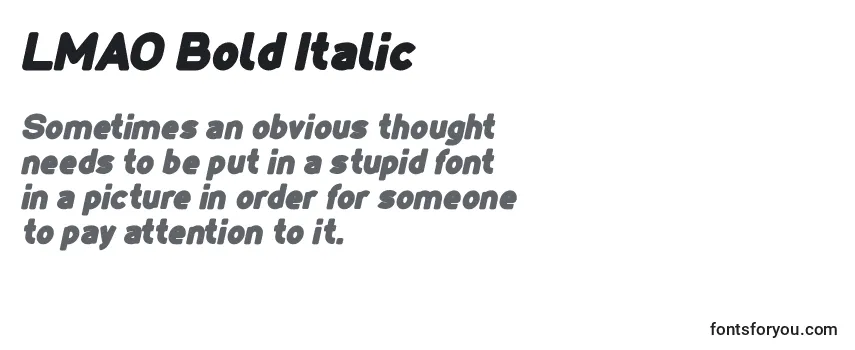 Przegląd czcionki LMAO Bold Italic