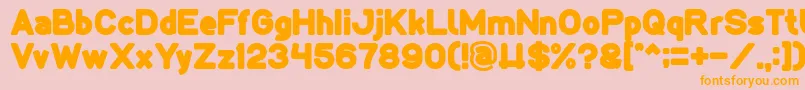 LMAO Bold Font – Orange Fonts on Pink Background