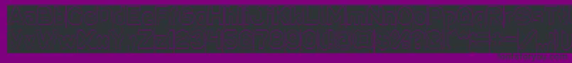 LMAO Hollow Inverse Font – Black Fonts on Purple Background