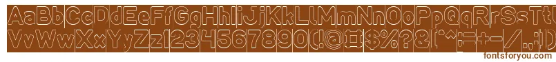 Шрифт LMAO Hollow Inverse – коричневые шрифты на белом фоне
