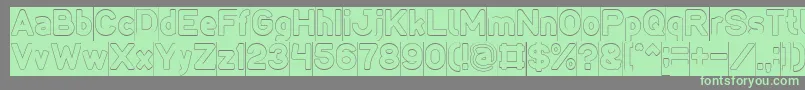 LMAO Hollow Inverse Font – Green Fonts on Gray Background