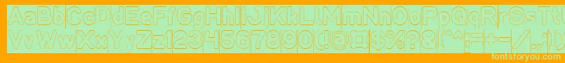 LMAO Hollow Inverse Font – Green Fonts on Orange Background