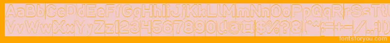 LMAO Hollow Inverse Font – Pink Fonts on Orange Background
