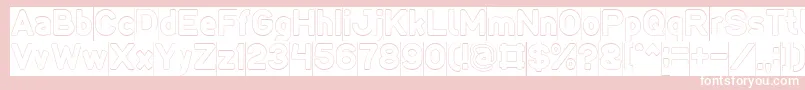 LMAO Hollow Inverse Font – White Fonts on Pink Background