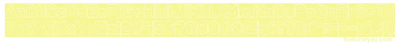 LMAO Hollow Inverse-Schriftart – Gelbe Schriften