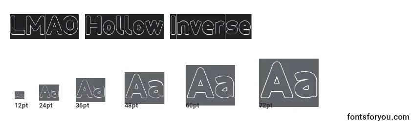 LMAO Hollow Inverse Font Sizes