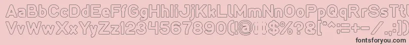 LMAO Hollow Font – Black Fonts on Pink Background