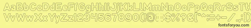 LMAO Hollow Font – Black Fonts on Yellow Background