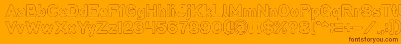 LMAO Hollow Font – Brown Fonts on Orange Background