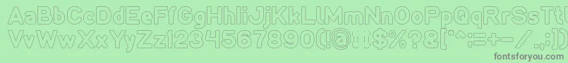 LMAO Hollow Font – Gray Fonts on Green Background