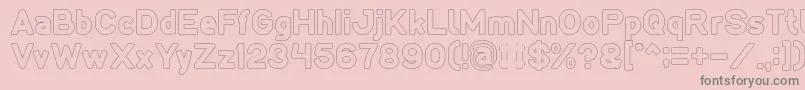 LMAO Hollow Font – Gray Fonts on Pink Background