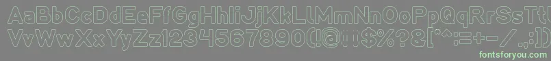 LMAO Hollow Font – Green Fonts on Gray Background