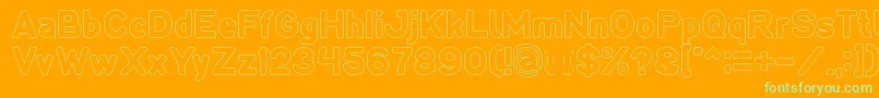 LMAO Hollow Font – Green Fonts on Orange Background