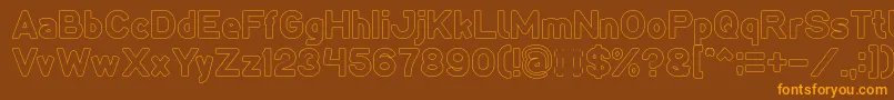 LMAO Hollow Font – Orange Fonts on Brown Background