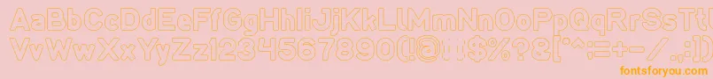 LMAO Hollow Font – Orange Fonts on Pink Background