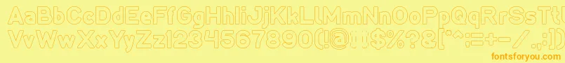 LMAO Hollow Font – Orange Fonts on Yellow Background